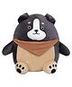 Lattice Plush Cute Sitting Teddy Bear Soft Toys with Neck Bow and Foot Print Brown 35 cm-Color May Vary
