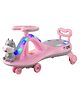 JoyRide Premium Panda Rapid Swing Magic Car Toys For Kids Girl Boy - Dashing Lights Music Rideons & Wagons Non Battery Operated Ride On-PINK