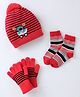 Model Set of Woollen Cap Gloves Socks Animal Print - Diameter 10 cm (Colour May Vary)