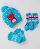 Model Set of Woollen Cap Gloves Socks Animal Print - Diameter 10 cm (Colour May Vary)