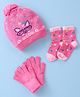 Model Set of Woollen Cap Gloves Socks Animal Print - Diameter 10 cm (Colour May Vary)