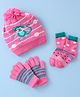 Model Set of Woollen Cap Gloves Socks Animal Print - Diameter 10 cm (Colour May Vary)