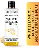 Coco Crush Cold-Pressed White Sesame Oil, 100% Pure & Natural - 50ml