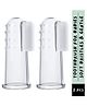 Coco Crush Finger Toothbrush for Babies, Extremely Gentle for Safe Cleaning - 2 pieces