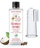 Coco Crush Ayurvedic Liquid Toothpaste & Finger Toothbrush Combo for Babies, Extremely Gentle & Safe, 100% Natural - 50 ml