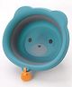 Portable Bathroom Wash Basin with Teddy Print - Blue
