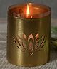 Manor House Roshni Lotus Pillar Candle Holder - Yellow