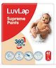 LuvLap Supreme Diaper Pants Large (LG) 9-14kg, 62pcs, Aloe Vera, Rash Prevention, 12hr Protection, 5 Layer, Super Light Core, White