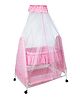 Mee Mee New Born Baby Premium Sleep Swing Cradle/Jhula/Palna/Bed/Baby Bedding with Mosquito Net and Cradle for 0-12 Months Baby Boys and Girls (Pink)