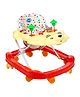 Mee Mee Baby Walker 3 Level Adjustable Foldable Step Soft Cushioned Seat Musical Activity Tray Multi Functional Rocker & Walker Bright Red