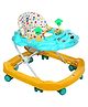 Mee Mee Baby Walker Adjustable Height Foldable Step Baby Walker Cushioned Seat Musical Activity Tray Multi Functional Premium Rocker & Rocking Walker -Light Blue