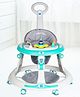 Mee Mee Premium Baby Walker 7 Point Height Adjustment,Parent Push Handle, Light Music Stimulation with Toy Tray Compact Portable- Green