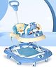 Mee Mee Baby Rocking Walker - 3 Level Adjustable Height, Foot Mat & Musical Activity Tray - Feeding Section - Detachable Cushioned Seat - 360° Rotational Wheels - 6-18 Months - 12 kg - (Blue)