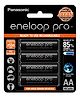 Panasonic Eneloop Pro AA Rechargeable Battery Pack of 4 - 1.2 V
