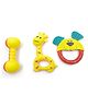 KiddyBuddy 3 Pcs Rattle Set - (Color May Vary)