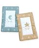 Carerio Pure Cotton Baby Mats With Good night and Twinkle Star Print - Multicolour
