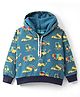 Tiara Full Sleeves Vehicles Printed  Winter Fleece Sweatshirt - Green