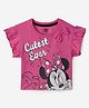 The Souled Store Mickey & Friends Featuring Half Sleeves  The Cutest Minnie Mouse Tee - Pink