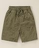 Cucumber Cotton Woven Mid Thigh Length Shorts Airplane Print - Sap Green