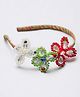 CHOKO Christmas Theme Butterfly Bead Embellished Hair Band - Red  Green White