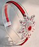 CHOKO Santa's Christmas Theme Snowflake Embellished Hair Band - Red & White