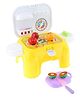 Negocio Fruits Play Kitchen Cooking Set Toys for Children with Sitting Stool - 20 Pieces (Color May Vary)