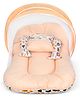 Baybee Cotton Bedding Set For New Born Baby With Mattress Mosquito Net with Zip Closure Neck Pillow & 2 Bolsters Baby Sleeping Bag Combo Gadda set - (Light Orange)