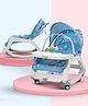 Baybee 5 in 1 Baby Rocking Chair for Kids with Hanging Toys Baby Dining Booster Seat with Multi Position Recline Music Wheels & Food Tray  Rocker Chair for Babies (Blue)