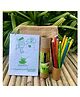 Sow and Grow Jute Bag Collection Plantable Diary and  Plantable Pencil Combo in a Reusable Stationary Box - Pack of 13