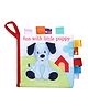 Adore Little Baby Adventure Cloth Toy Books for Babies with Squeaky Sounds & Interactive Characters- Little Puppy