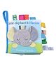 Adore Little Baby Adventure Cloth Toy Books for Babies with Squeaky Sounds & Interactive Characters- Little Grey Elephant