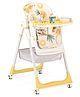 Pineapple Multi Function Baby High Chair with Wheels & Basket- Yellow| Soft Removable Cushion| Adjustable Height| Double Layer Food Tray| Compact Fold| Adjustable Footrest| Wheels with Lock
