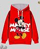 KUCHIPOO Disney Featuring Full Sleeves Mickey Mouse Printed Cotton Fleece  Winter Wear Hoodie - Red
