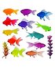 FunBlast Little Cute Fish Toys Pack of 12 - Multicolor