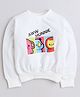 Aww Hunnie Full Sleeves Cartoon Animals Printed Cotton Terry Autumn Winter Sweatshirt - White