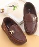 Cute Walk by Babyhug Slip On Loafer Shoes  with Horse Applique- Brown
