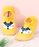 Cute Walk by Babyhug Solid Color Socks Shoe with Fox Design - Yellow