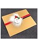 SKD Christmas Theme Santa Face Embellished Fur  Hair Band - White
