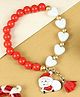 Asthetika Christmas Theme  Santa Claus Charm & Bead Embellished  Bracelet - Red & White