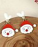Asthetika Christmas Theme Santa Claus Charm Embellished  Stud Earrings - Red & White
