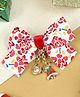 Asthetika Christmas Theme Charms Embellished Bow Hair Clip - Red