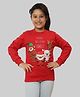 Ninos Dreams Christmas Theme Full Sleeves Santa Family Printed Fleece Sweatshirt - Red