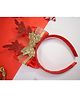 Kamule Christmas Theme Reindeer Bow Embellished  Hair Band  - Red