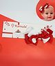 Kamule Christmas Theme Santa Face Charm & Bow Detailed Headband - White  Red