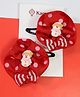 Kamule Christmas Theme Set Of 2  Snow Man Detailed  Tic Tak Clips - Red