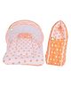 Kwitchy New Born Baby Bedding Combo Set Mattress with Net & Sleeping Bag -Orange