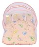 Kwitchy New Born Baby Bedding Set Cotton Mattress with Mosquito Net - Orange