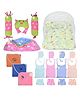 Kwitchy New Born Baby Gift Combo Sleeping Essential Bedding & Clothing Set - Green