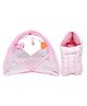 Kwitchy New Born Baby Bedding Set Mattress with Mosquito Net & Sleeping Bag Combo - Pink