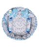 Toddylon Baby Bedding Set New Born Reversible Nest Bed with Pillows - Blue